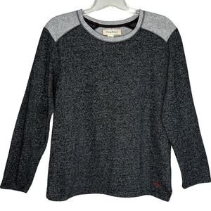 Tommy Bahama Shirt Mens Medium Charcoal Gray‎ Fleece Sweatshirt Neutral Casual